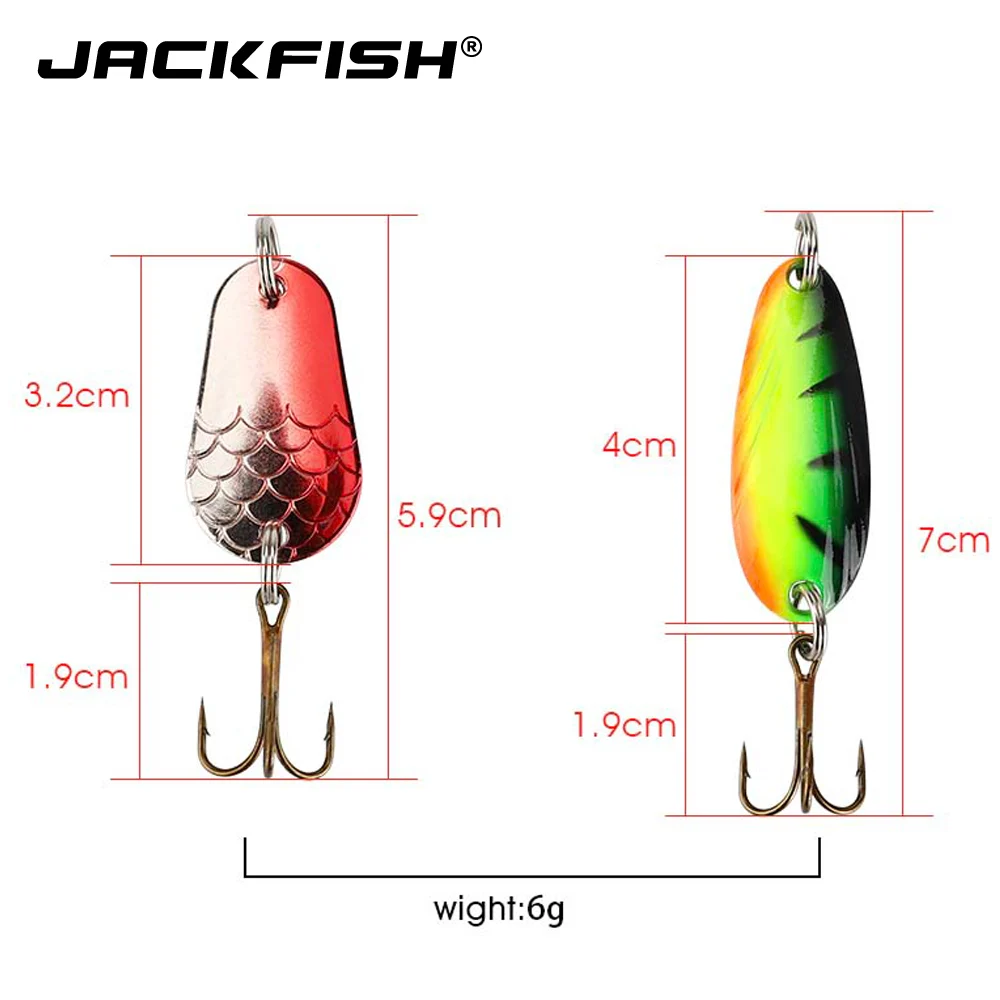 Блесна для рыбалки JACKFISH 3/4/5G/6 г 10 шт./лот|Наживки рыбной ловли| |