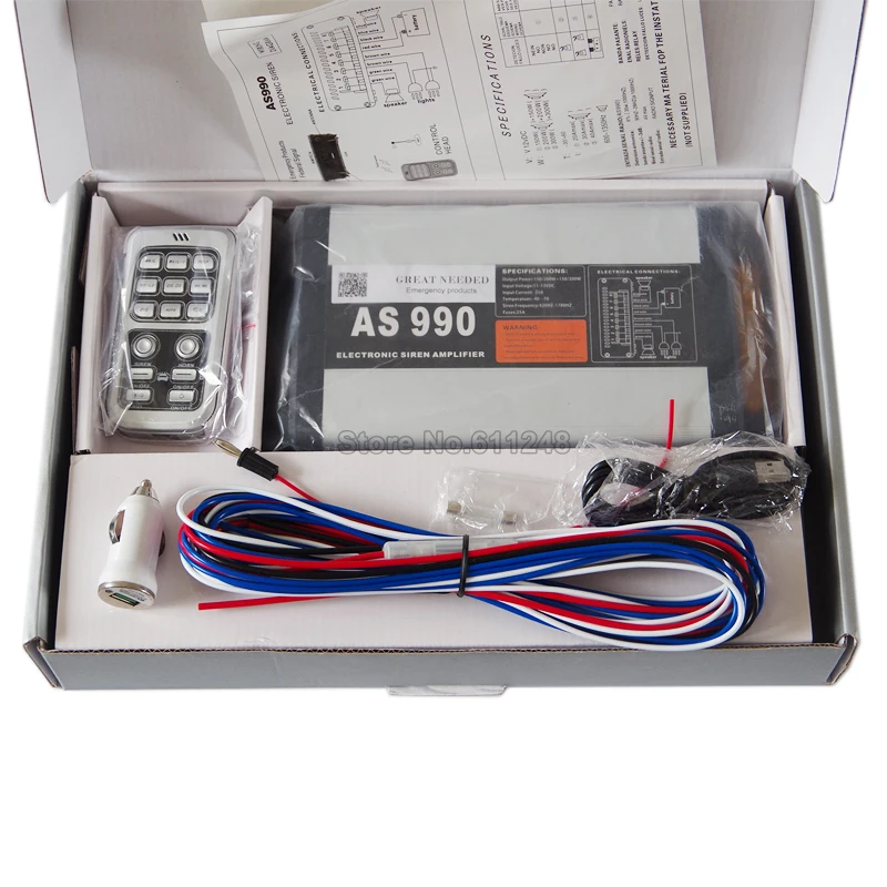 200W 12V черный Нержавеющая сталь Автомобильная сигнализация сирена динамик