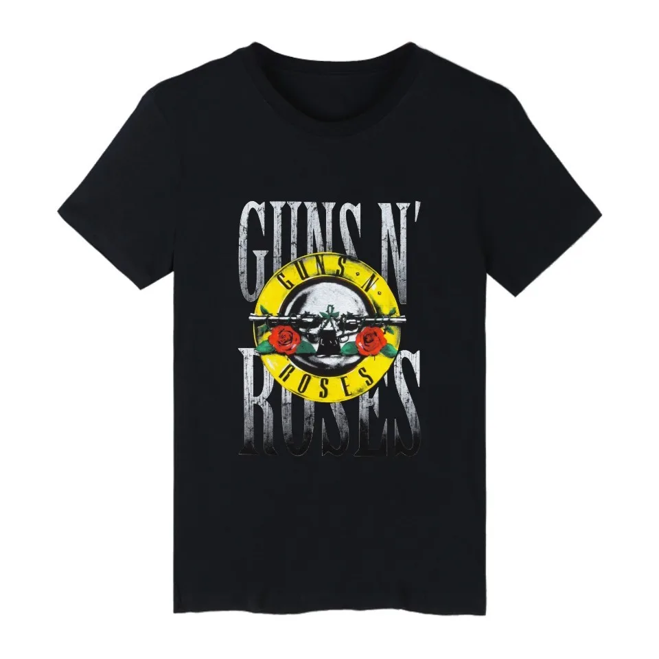 Mens T Shirt 2020 new GUNS N ROSES T-Shirt Men Women Tshirt Spring Summer Punk Skull Rose Design Shirts Tops Brand Clothes | Мужская