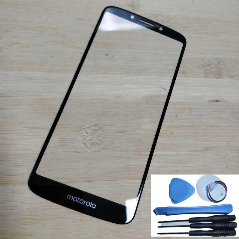 Лот 2 шт A + Передняя защитная внешняя стеклянная Замена объектива для Motorola Moto G6 Play