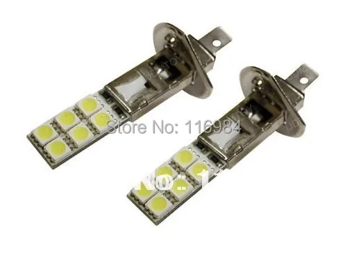 1 шт. белая H1 12 SMD 5050 Автомобильный светодиодный противотуманный светильник