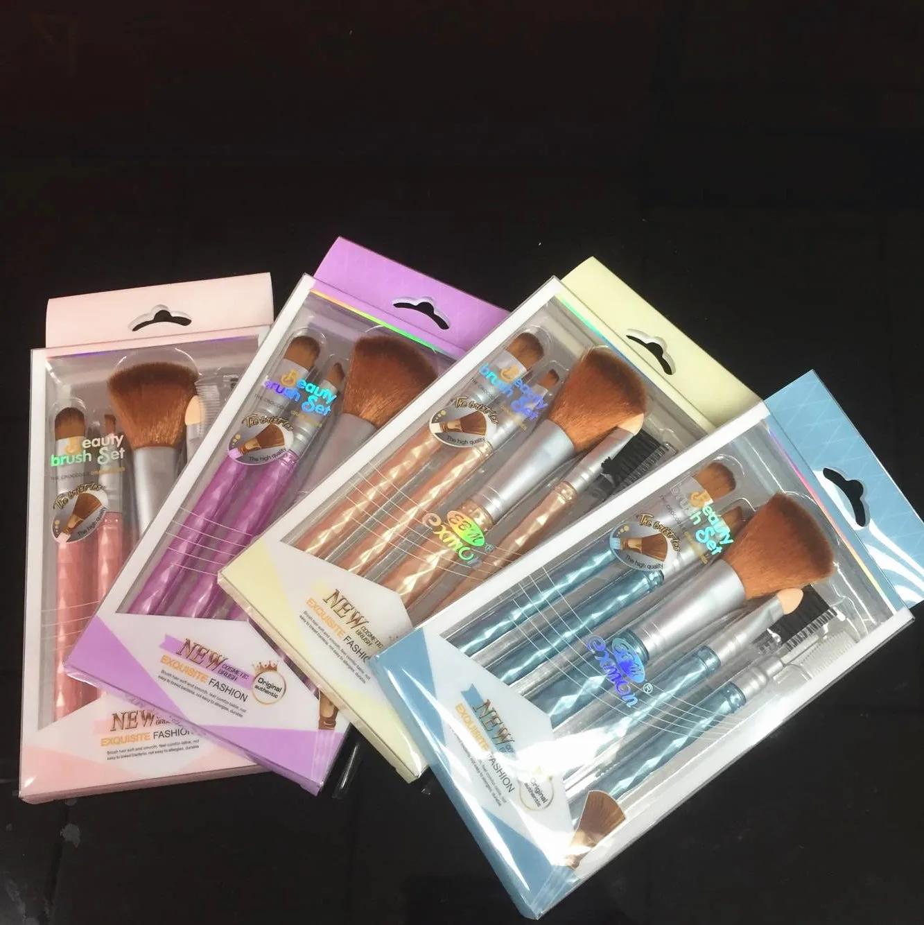 Перламутровый шест пять штук Косметическое покрытие кисть для бровей Тени век