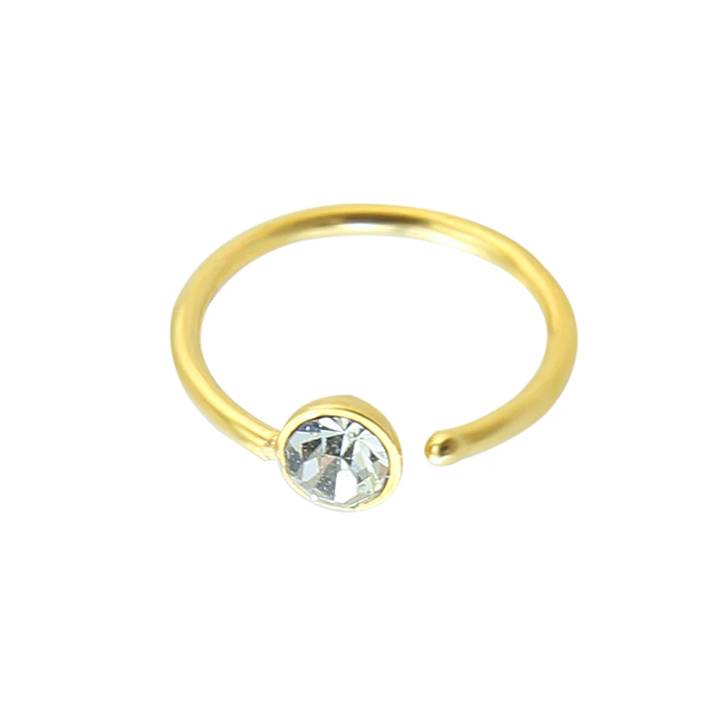 Кольцо для пирсинга носа из нержавеющей стали 20 г|crystal nose ring|stainless steel septum ringnose ring |