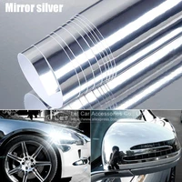 the newest high stretchable mirror silver gold chrome mirror flexible vinyl wrap sheet roll film car sticker decal sheet