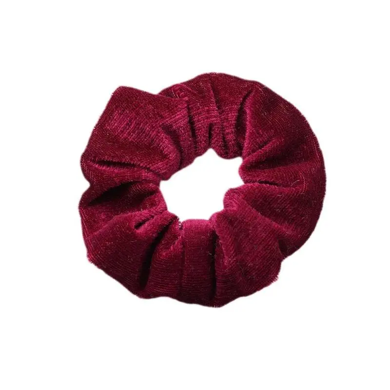 wine red 1х бархатные резинки для волос, конский хвост, аксессуары для волос, много эластичных резинок для волос - Цвет: wine red