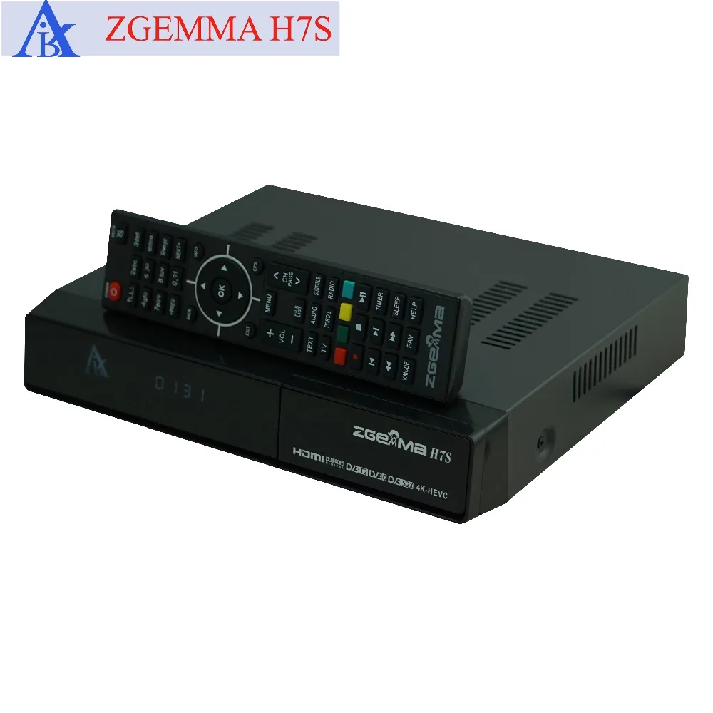ТВ приемник zgemma h7s 4k ultra hd twin dvb s2x/s2 + t2 & c поддержка мультипотока и ci plus|dvb c|dvb t2hd tv