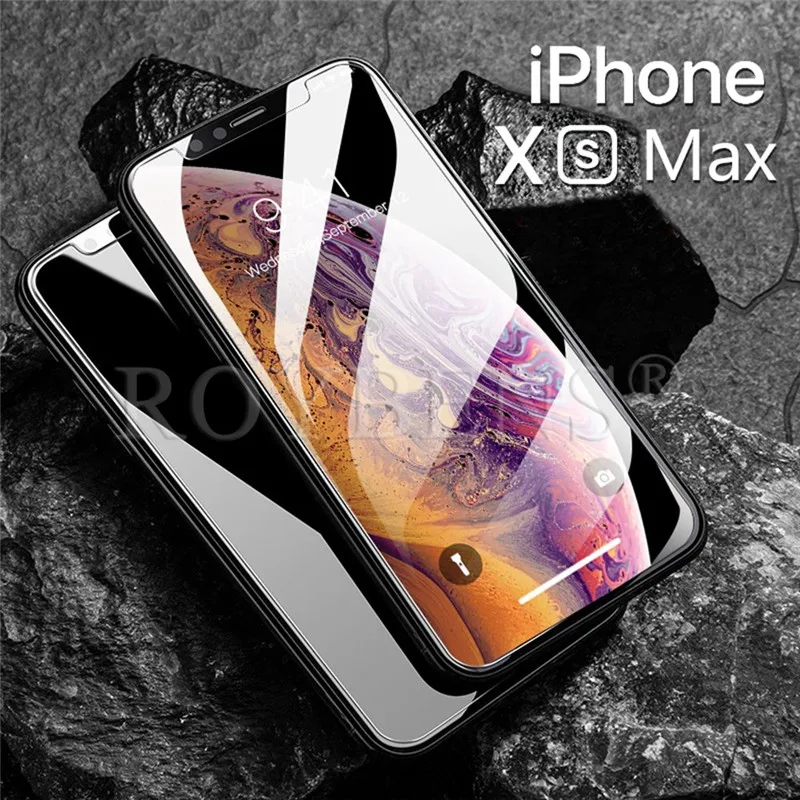 5D изогнутое закаленное стекло для iPhone XS Max полное покрытие краев Защита экрана X