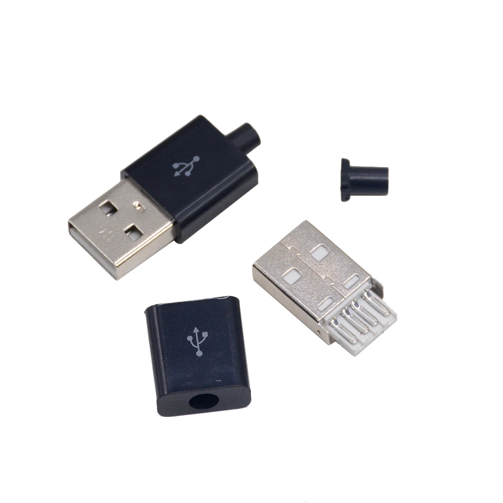 1/5/10 шт сваренная ячеистая сеть USB закладная головкаголова вилку из трех предметов комплект трехфазный асинхронный двигатель предметов DIY Компоненты черного и белого цветов на выбор