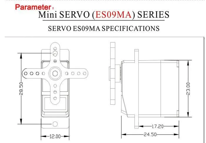 4 шт./лот EMAX ES09A ES09D ES09MA ES09MD сервопривод с двойным подшипником для Trex 450 RC вертолетов