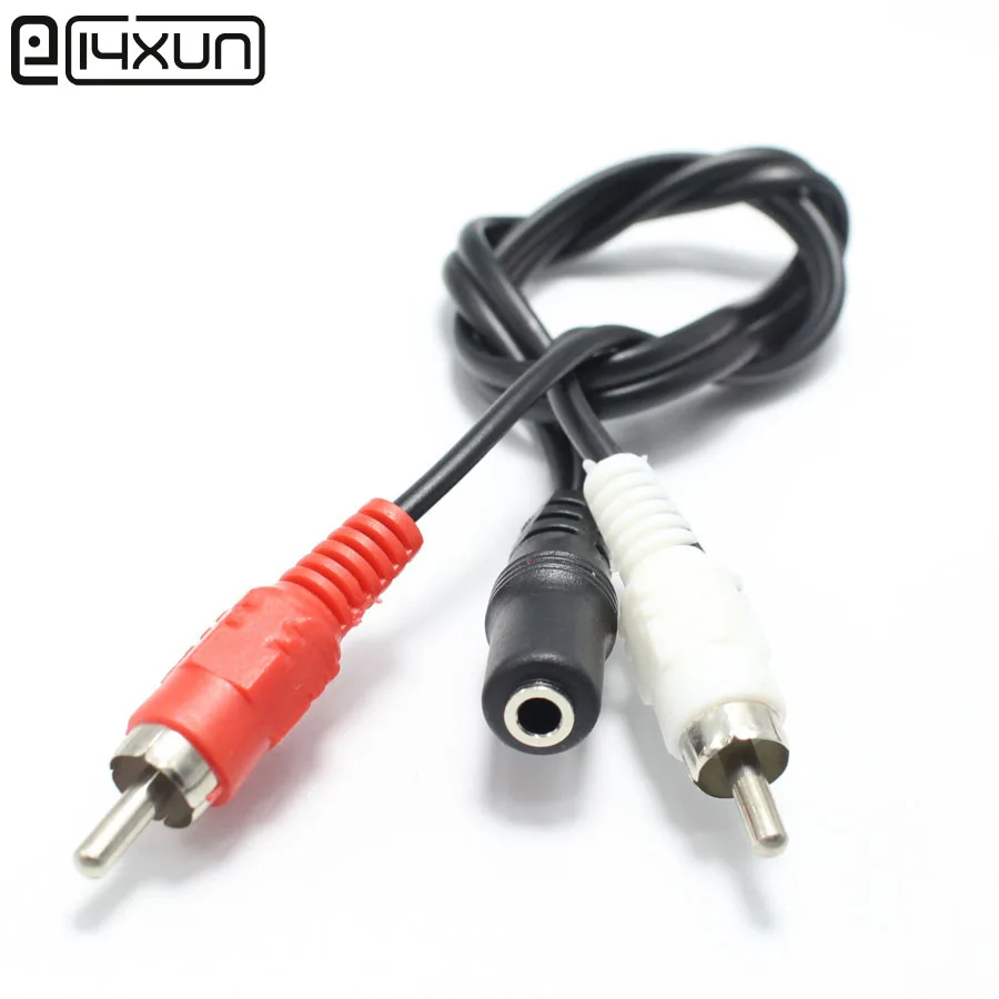 1 шт. 3 5 мм разъем мама для AV 2 RCA штекер стерео музыкальный аудиокабель AUX Mp3 Pod Phone TV
