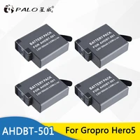 palo 4pcs 1800mah ahdbt 501 ahdbt501 ahdbt 501 gopro hero 5 battery camera rechargeable battery for gopro hero 5 hero5 go pro