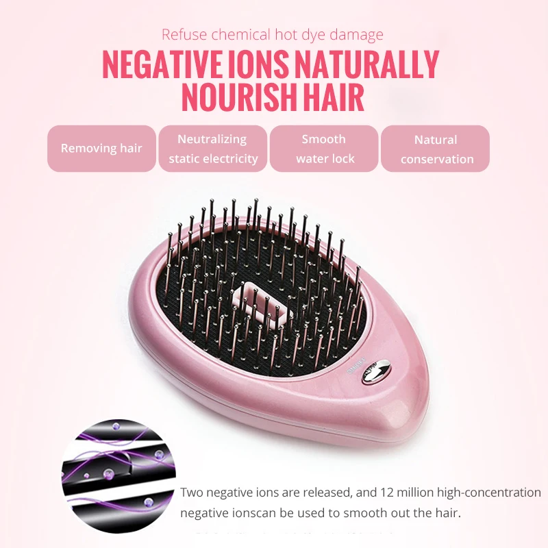 Портативная электрическая Ионная Щетка для волос щетка выпрямления расческа с