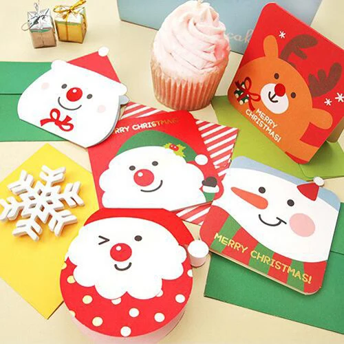 1 шт. поздравительная открытка в рождественском стиле милые школьные и