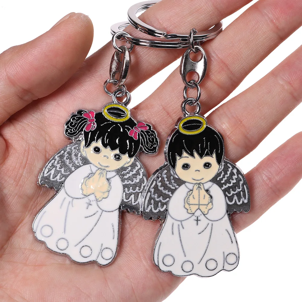 Молитвенный брелок с изображением ангела для первого причастия девочка/мальчик