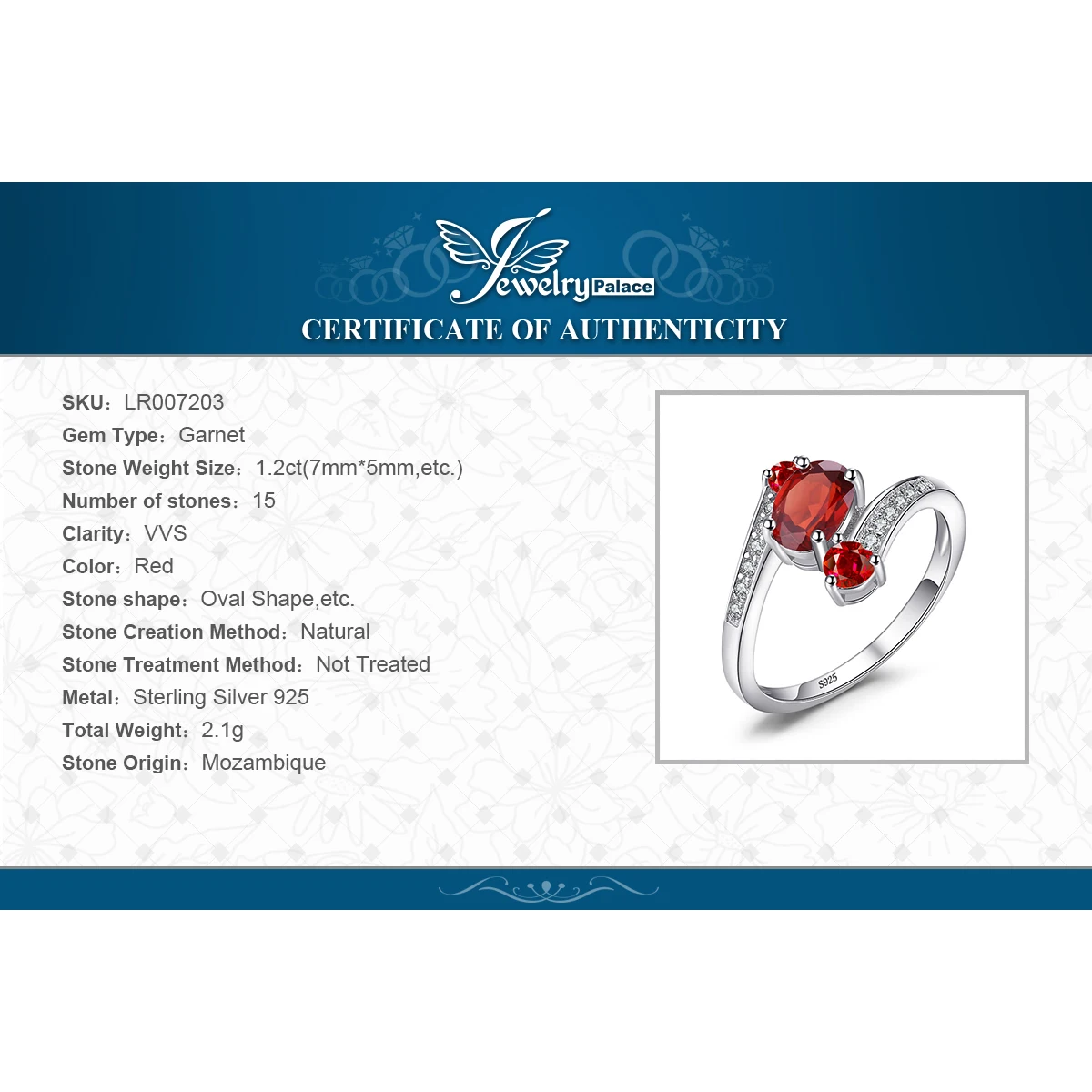 Jewelrypalace подлинная гранат кольцо Твердые стерлингового серебра 925 Фирменная Новинка для Горячая распродажа; женская обувь Fabulous Винтаж очарование подарок ювелирные изделия