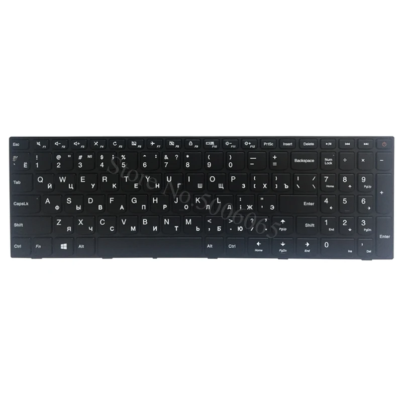 Новая русская клавиатура для Lenovo IdeaPad 110-15ISK 110-15IKB 110-17ACL 110-17IKB 110-17ISK черная |