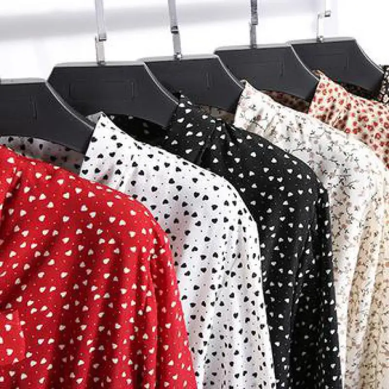 Женское платье в горошек длинное Повседневное с цветочным принтом 2019|Женские