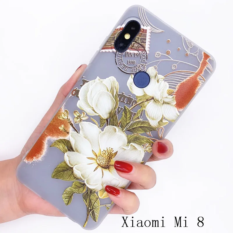 Чехол для Xiaomi Mi 8 10 цветов 3D узор новый дизайн мягкий силиконовый чехол из ТПУ Для