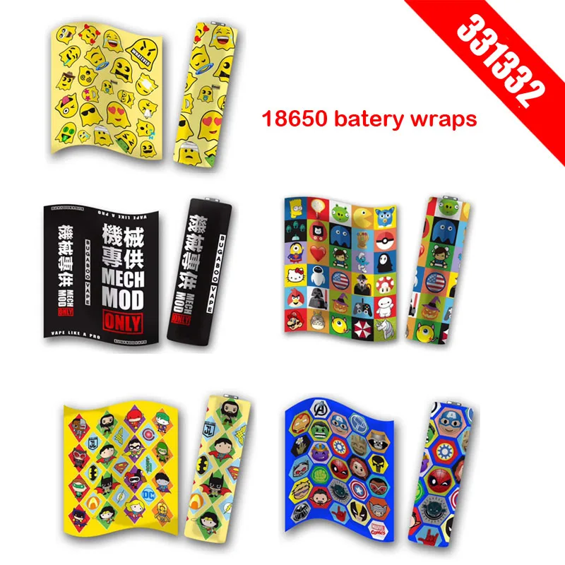 Смешанный тип ПВХ 18650 Battry обертывание стикер Защитная кожа для батареи фильм