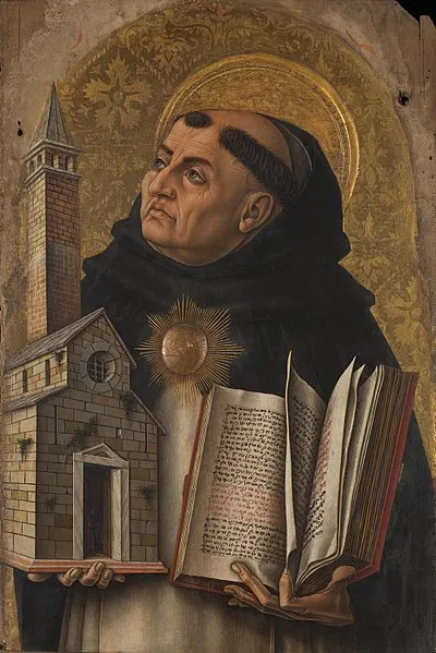 Портрет Святого Томаса аквинаса с надписью GOOD ART # Catholic Augustinian Order Картина на