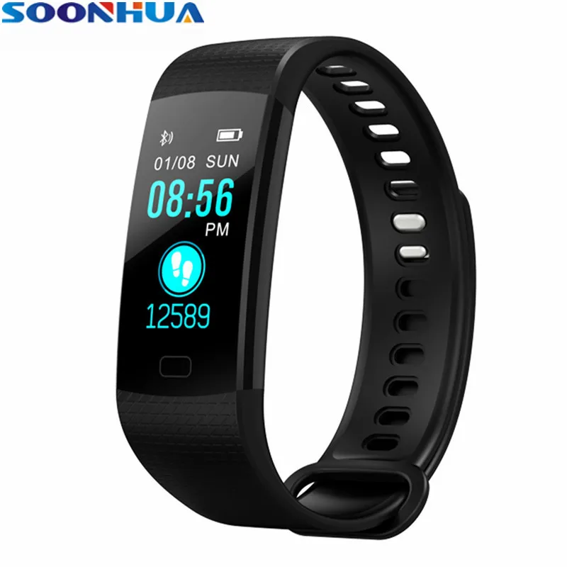 SOONHUA мягкий водонепроницаемый браслет TFT смарт датчик экран FitnessTracker калорий