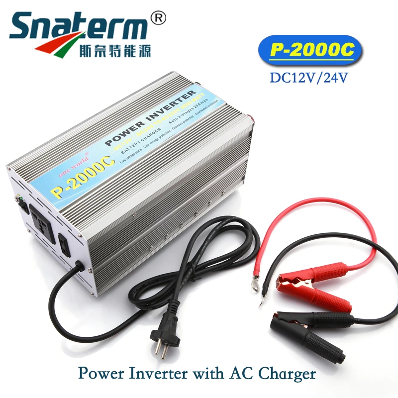 P-2000C 2KW/2000 ватт Солнечные фотоэлектрические решетки чистый синусоидальный