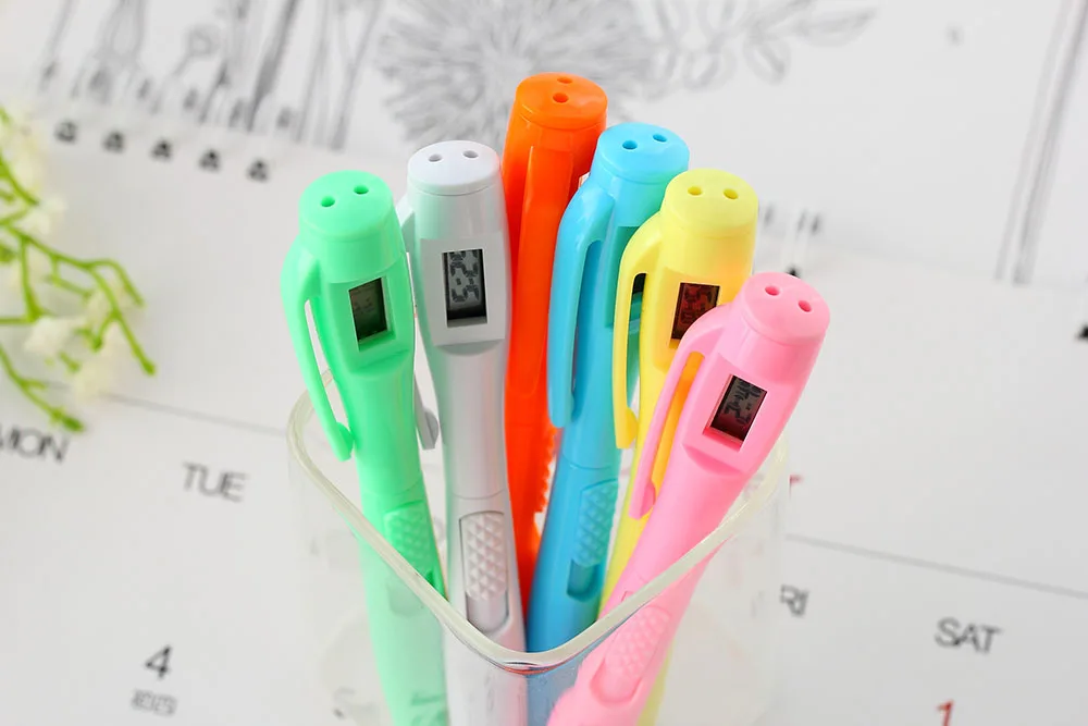 5 шт. в партии мяч многофункциональная шариковая ручка со временем часы Дети