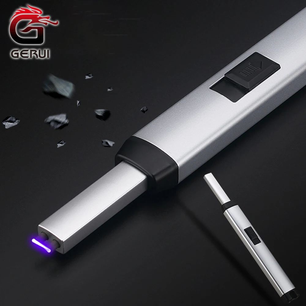 Электронные USB ветрозащитные зажигалки открытая плита для барбекю зажигалка для свечей кухонная горелка Инструмент Плита Зажигалка для свечей кухонная горелка Инструмент
