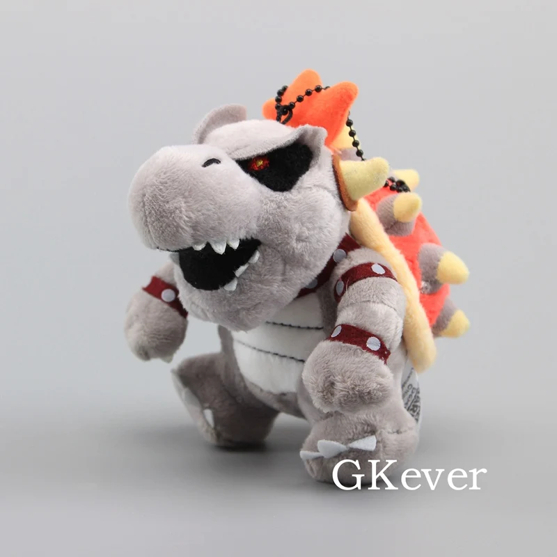 3 цвета Super Mario Bros. Bowser плюшевый Купа кукла для ключей, игрушка с оригинальной упаковкой(13 см - Color: Gray Dry Bowser