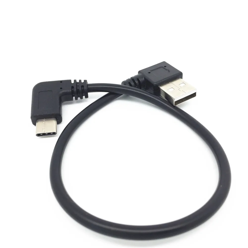 Короткий 25 см 90 градусов угловой USB кабель типа C Usb Type c кабели для Samsung W2018 galaxy C7 PRO C9