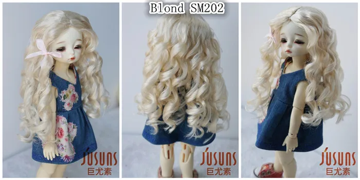 JD285 1/8 16 1/4 модный длинный волнистый парик Nobel princess BJD, размер 5-6 дюймов 6-7 дюймов и 7-8 дюймов, аксессуары для куклы из синтетического мохера