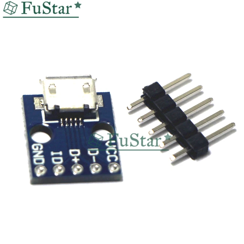 Плата Micro USB 10 шт. адаптер питания 5 В коммутационный интерфейсный модуль для