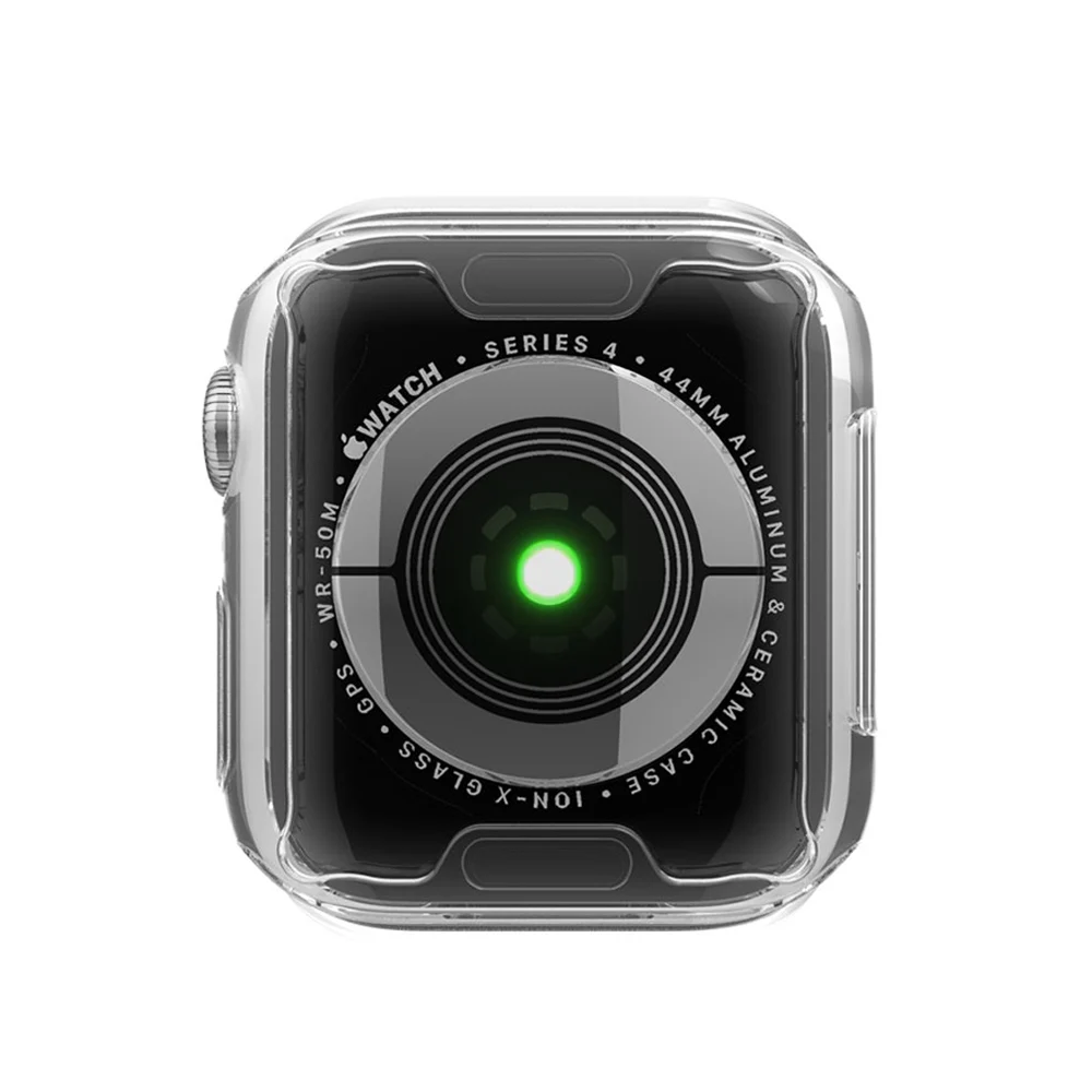 Для мужчин/Для женщин чехол для часов Apple Watch Series 5 4 3 2 Защитная крышка для наручных часов iWatch, 40/44/38 мм/42 мм Бампер Мягкий по шкале Мооса рамка края