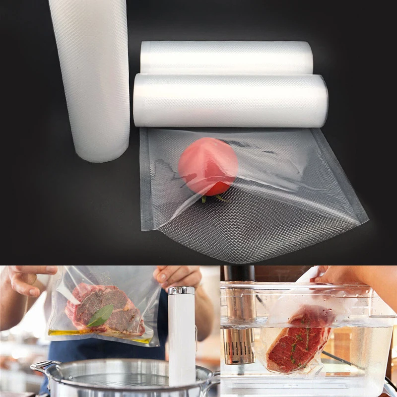 

Roll Food Fresh Keeping Storage Bag roll Vacuum Sealer Food Saver Bag Kitchen Storage Organization Plastic Bags 500CM