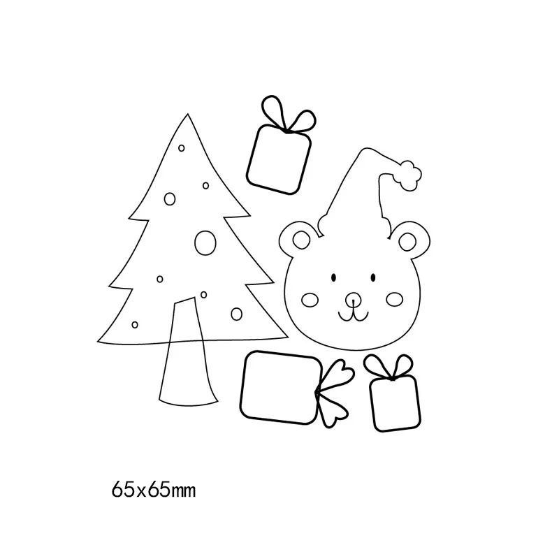 Вырубные штампы Мультяшные рождественские подарки металлические стальные