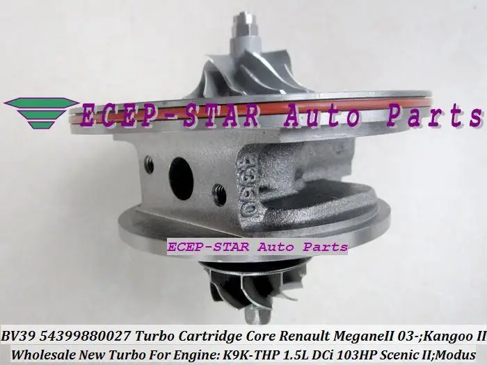 Бесплатная доставка Картридж Turbo CHRA Core BV39 54399880027 54399700027 27 для Renault Kangoo Scenic Modus 2003-K9KTHP