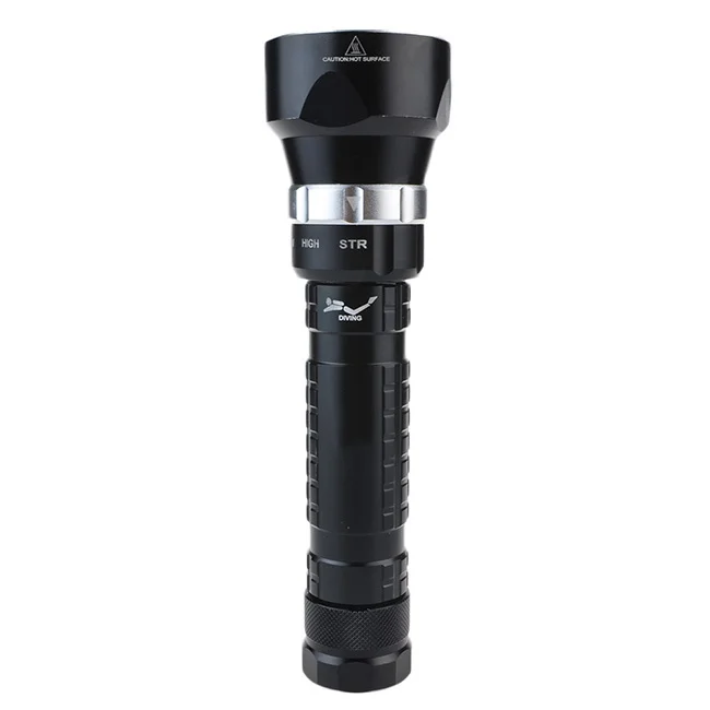 Comprar Linterna LED De Caza De 6000 Lúmenes, 4X CREE XM-L2, Antorcha De Flash Submarinismo Impermeable De 100M Alimentada Por 18650