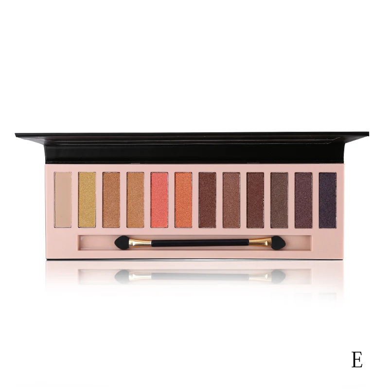 Палитра теней для век Макияж Shimmer Matte Nude 12 цветов Высокая пигментированная нейтральная Дымчатая Косметика Тени для век Теплый шоколадный цвет