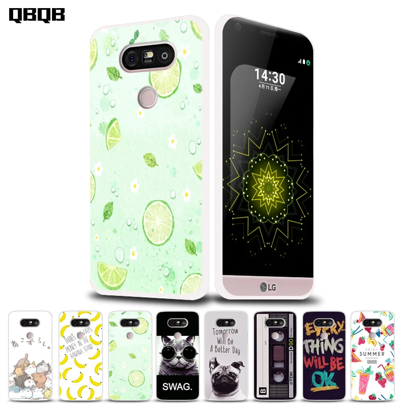 Оборудованная мобильный телефон чехлы для LG G5 задняя крышка ТПУ кремния тонкий