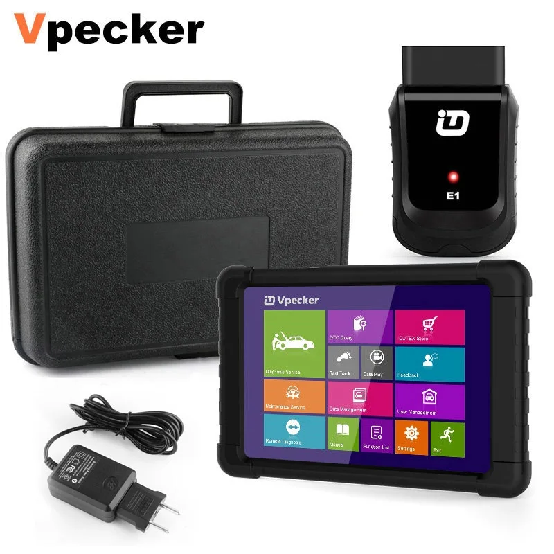 E1 With EU Plug VPECKER E1 Wifi полная система OBD2 автоматический сканер TPMS ABS SAS подушка безопасности EPB сброс масла многоязычный ODB2 диагностический инструмент Бесплатное обновление - Цвет: E1 With EU Plug