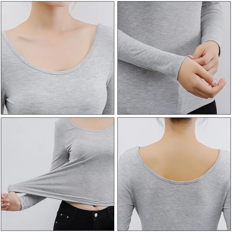 

Women Open back O Neck Long Sleeve T shirt Modal Tops White Tshirts Treetwear Sexy Tops Soft Tops Female Clothes 2018 Fashion