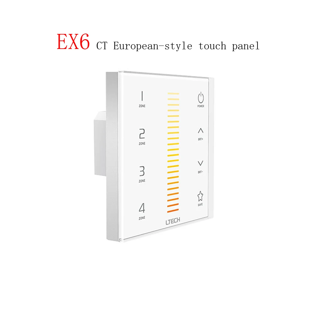 LTECH EX5 EX6 EX7 EX7S EX8 EX8S выключатели со светодиодным индикатором 4 зоны мультисенсорная