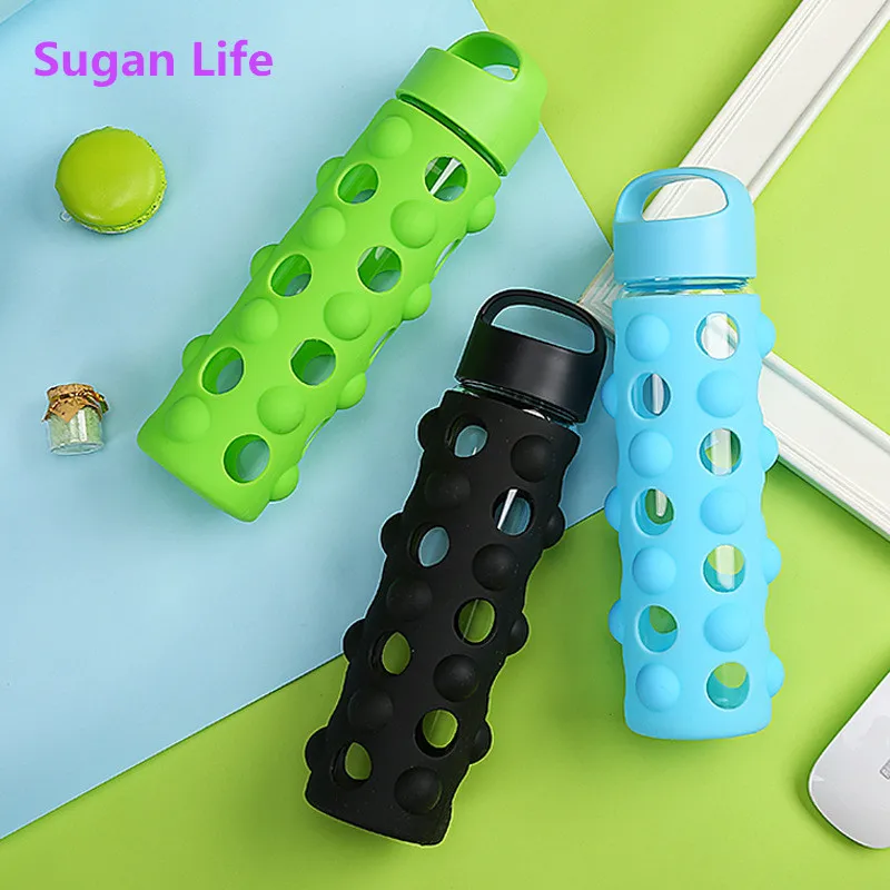 Sugan Life новая бутылка для воды 500 мл портативная Спортивная стеклянная с