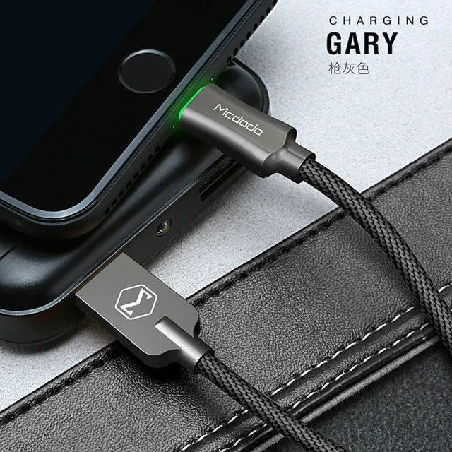 MCDODO Авто Disconnet USB кабель для iPhone 11 XS MAX X 7 6 6s plus Быстрая зарядка кабель для мобильного телефона зарядное устройство Шнур USB кабель для передачи данных - Цвет: Gray