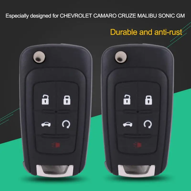 Ключ дистанционного управления с 5 кнопками ФОБ чип ключ для CHEVROLET CAMARO CRUZE MALIBU SONIC GM