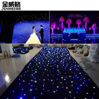 free shipping 4m6m led star cloth dj backdrops led star curtain for stage wedding decoration