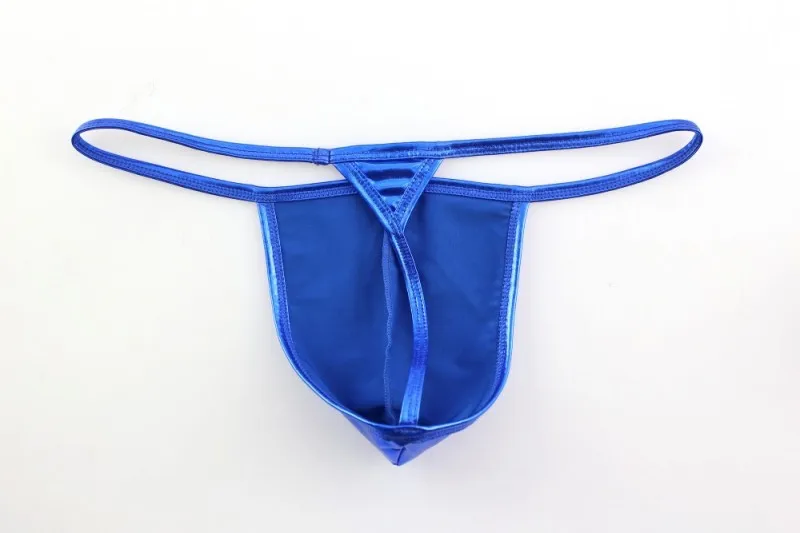 Sexy Gay Underwear Men Thongs Faux Leather G-strings Man Lingerie Solid Low Waist U Convex Pouch Panties cueca masculina S-XL |
