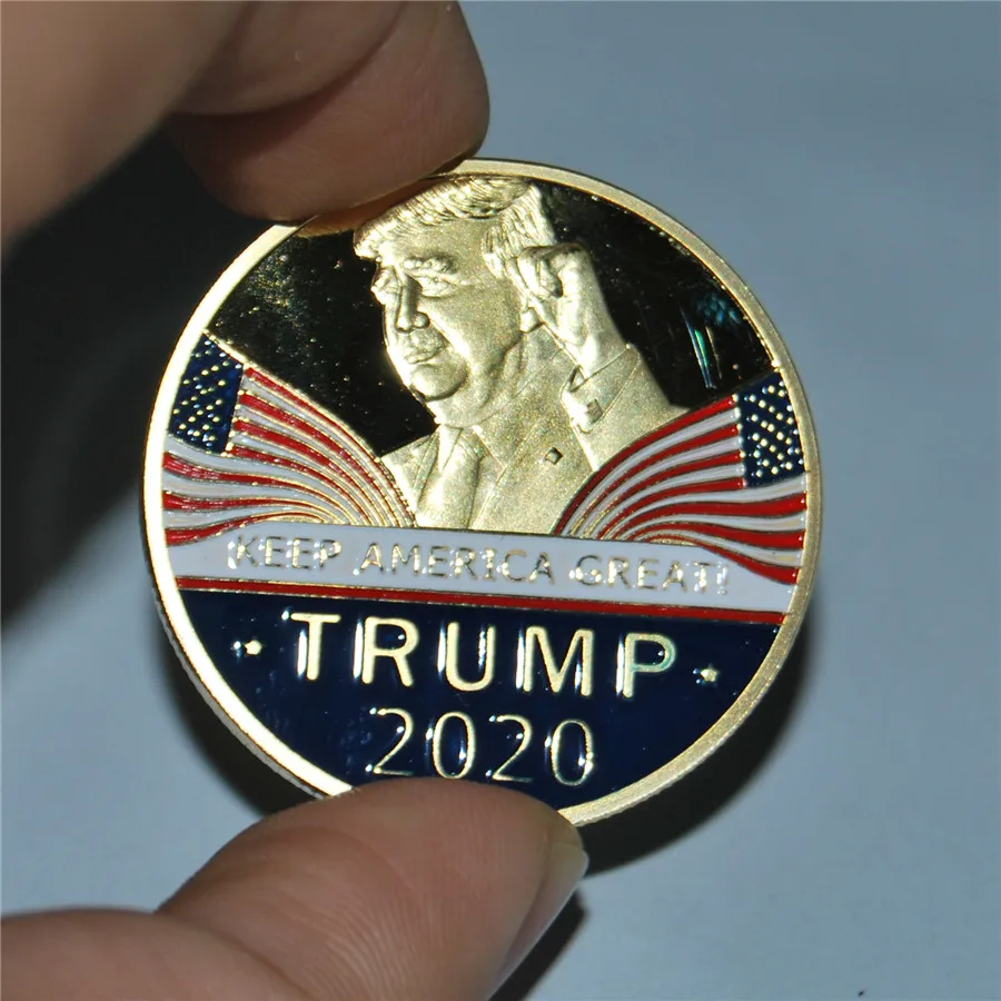 Dhl free shipping 100pcs/lot Donald Trump 2020 Challenge Coin Keep America Great United States Presidential | Дом и сад