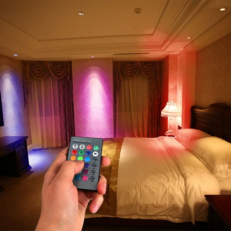Светодиодные лампы E27 RGB 3 Вт 5 10 светодиодная лампа 110 В 220 85 265 в с пультом
