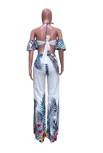 Spring/summer 2019 sexy slim printed wide-leg jumpsuit | Тематическая одежда и униформа